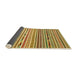 Sideview of Abstract Golden Brown Yellow Oriental Rug, abs2314