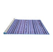 Sideview of Machine Washable Oriental Blue Modern Rug, wshabs2314blu