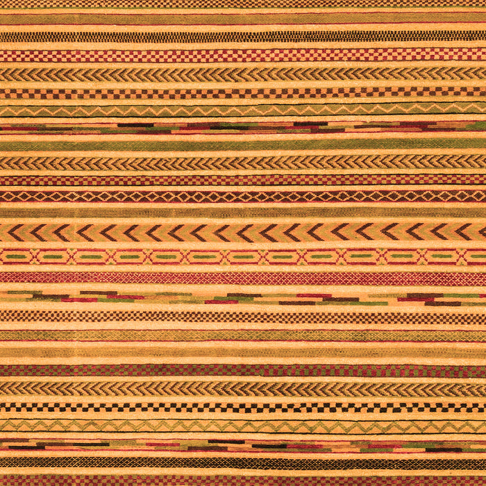 Square Machine Washable Oriental Orange Modern Area Rugs, wshabs2314org