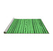 Sideview of Machine Washable Oriental Emerald Green Modern Area Rugs, wshabs2314emgrn