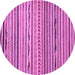 Round Oriental Purple Modern Rug, abs2314pur