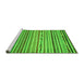 Sideview of Machine Washable Oriental Green Modern Area Rugs, wshabs2314grn