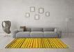 Machine Washable Oriental Yellow Modern Rug in a Living Room, wshabs2314yw