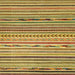 Square Abstract Golden Brown Yellow Oriental Rug, abs2314