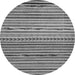 Round Machine Washable Oriental Gray Modern Rug, wshabs2314gry