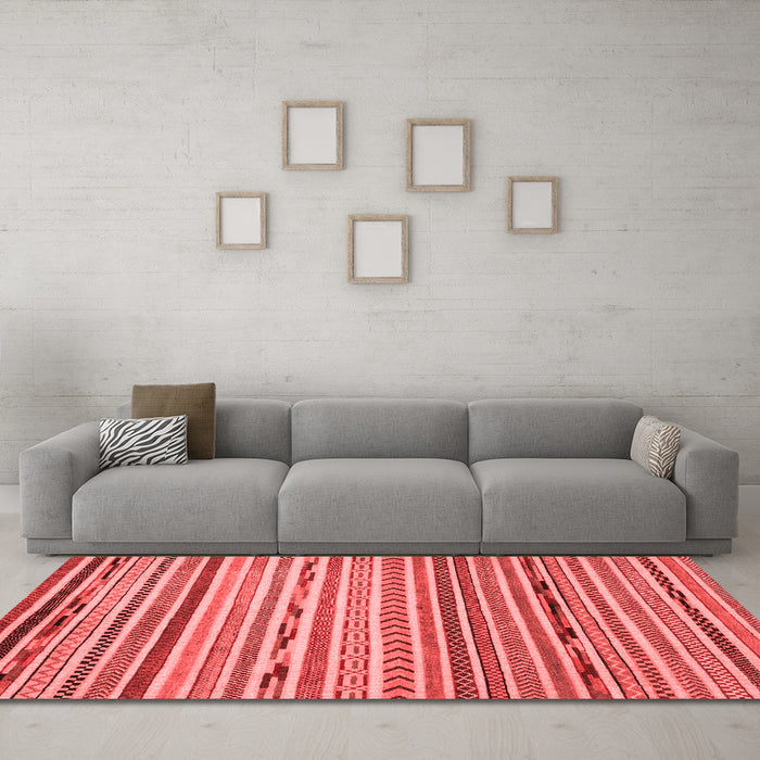 Modern Red Washable Rugs