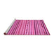 Sideview of Machine Washable Oriental Pink Modern Rug, wshabs2314pnk