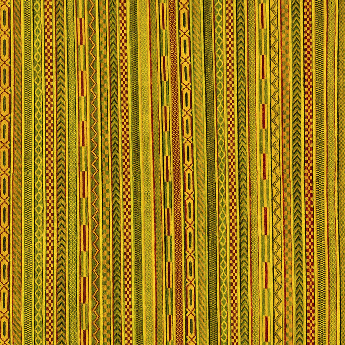 Square Machine Washable Oriental Yellow Modern Rug, wshabs2315yw