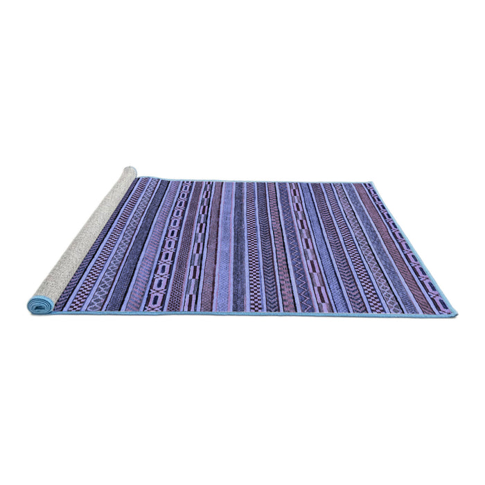 Sideview of Machine Washable Oriental Blue Modern Rug, wshabs2315blu