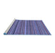 Sideview of Machine Washable Oriental Blue Modern Rug, wshabs2315blu