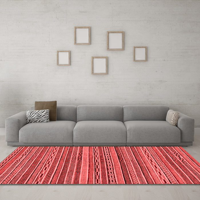 Modern Red Washable Rugs