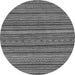 Round Oriental Gray Modern Rug, abs2315gry