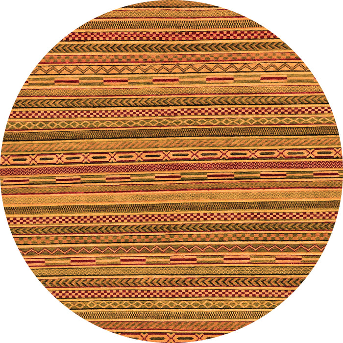 Round Oriental Orange Modern Rug, abs2315org