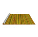 Sideview of Machine Washable Oriental Yellow Modern Rug, wshabs2315yw