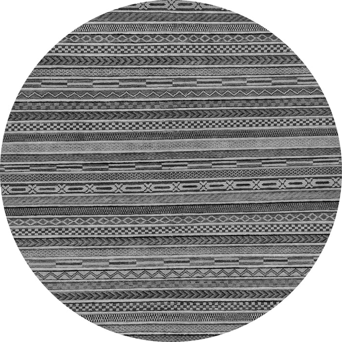 Round Machine Washable Oriental Gray Modern Rug, wshabs2315gry