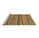 Sideview of Machine Washable Abstract Gold Rug, wshabs2316