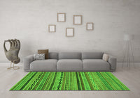 Machine Washable Oriental Green Modern Rug, wshabs2316grn