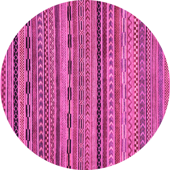Round Oriental Pink Modern Rug, abs2316pnk