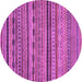 Round Oriental Purple Modern Rug, abs2316pur