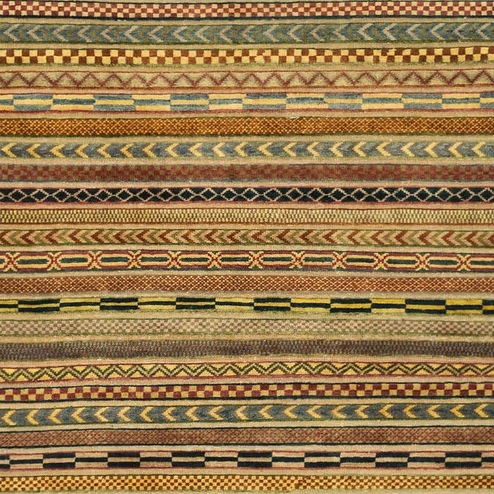 Machine Washable Abstract Gold Rug, wshabs2316