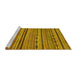 Sideview of Machine Washable Oriental Yellow Modern Rug, wshabs2316yw