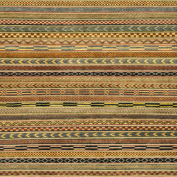 Square Machine Washable Abstract Gold Rug, wshabs2316