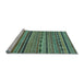 Sideview of Machine Washable Oriental Light Blue Modern Rug, wshabs2316lblu