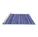 Sideview of Machine Washable Oriental Blue Modern Rug, wshabs2316blu