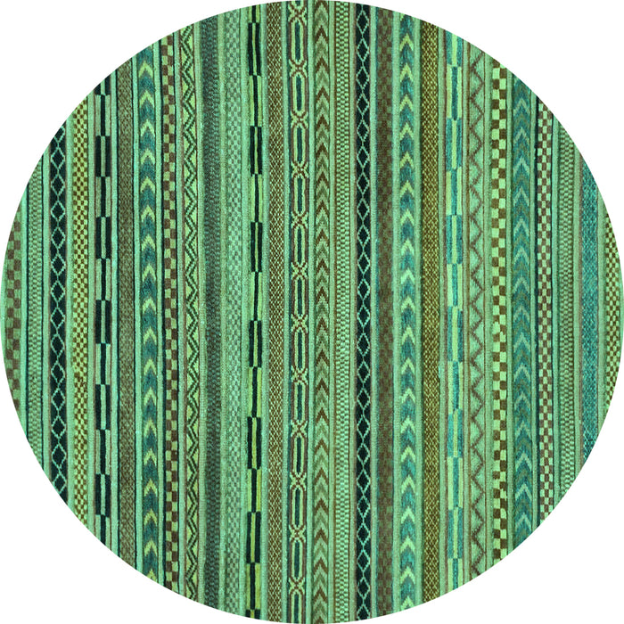 Round Oriental Turquoise Modern Rug, abs2316turq