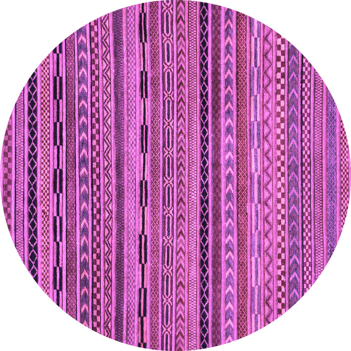 Round Machine Washable Oriental Purple Modern Area Rugs, wshabs2316pur