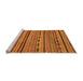 Sideview of Machine Washable Oriental Orange Modern Area Rugs, wshabs2316org