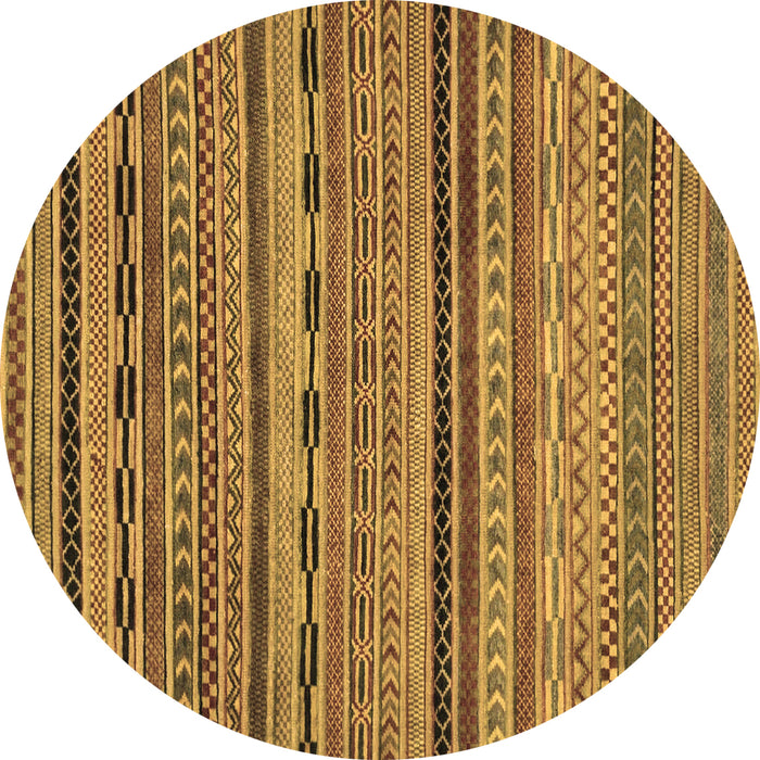 Round Oriental Brown Modern Rug, abs2316brn