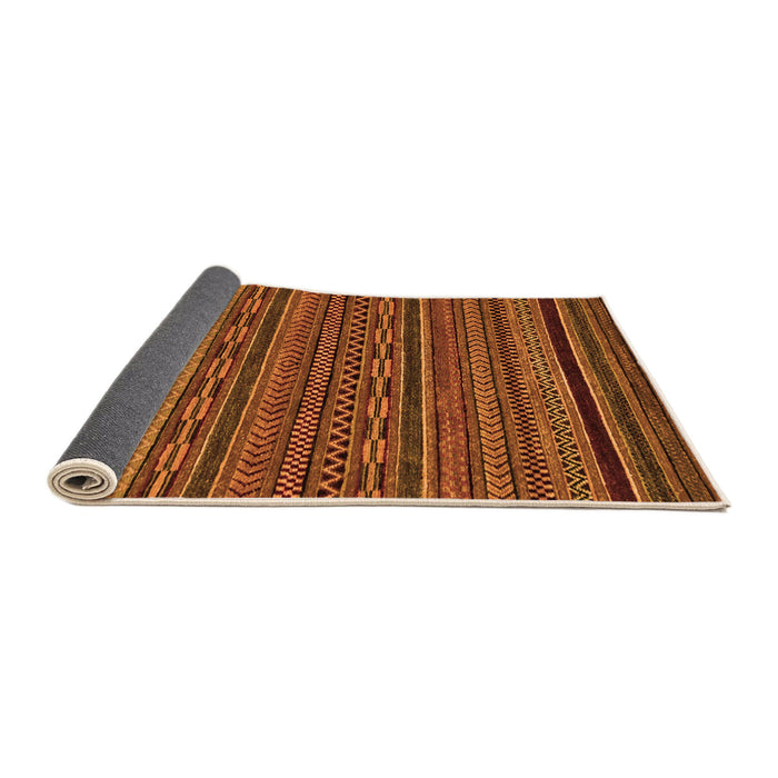 Sideview of Oriental Orange Modern Rug, abs2317org