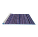 Sideview of Machine Washable Oriental Blue Modern Rug, wshabs2317blu