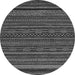 Round Oriental Gray Modern Rug, abs2317gry