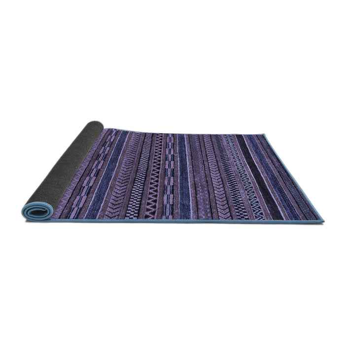Sideview of Oriental Blue Modern Rug, abs2317blu