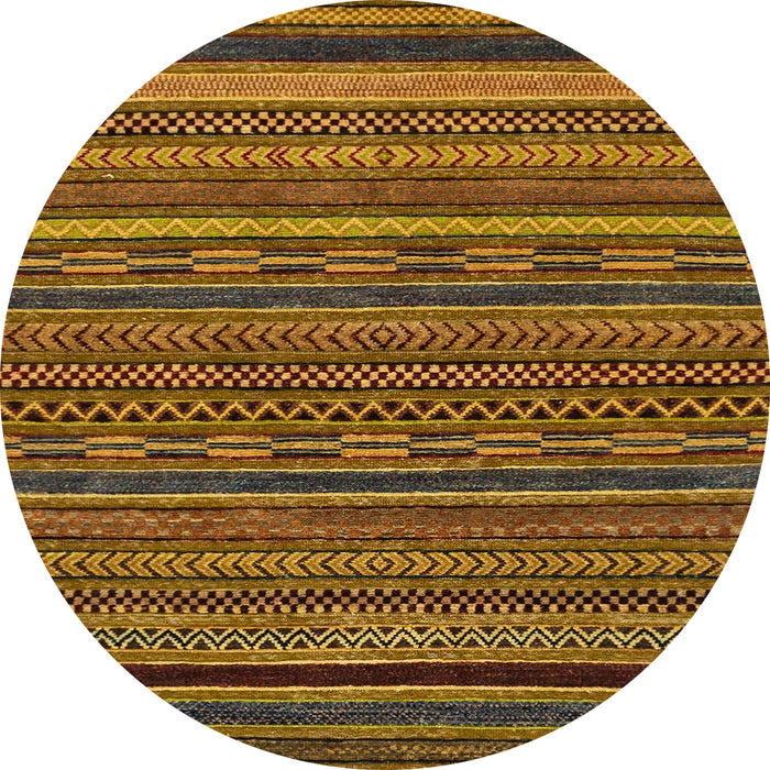 Round Machine Washable Abstract Red Brown Rug, wshabs2317