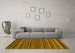 Machine Washable Oriental Yellow Modern Rug in a Living Room, wshabs2317yw