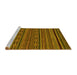 Sideview of Machine Washable Oriental Yellow Modern Rug, wshabs2317yw