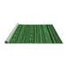 Sideview of Machine Washable Oriental Emerald Green Modern Area Rugs, wshabs2317emgrn