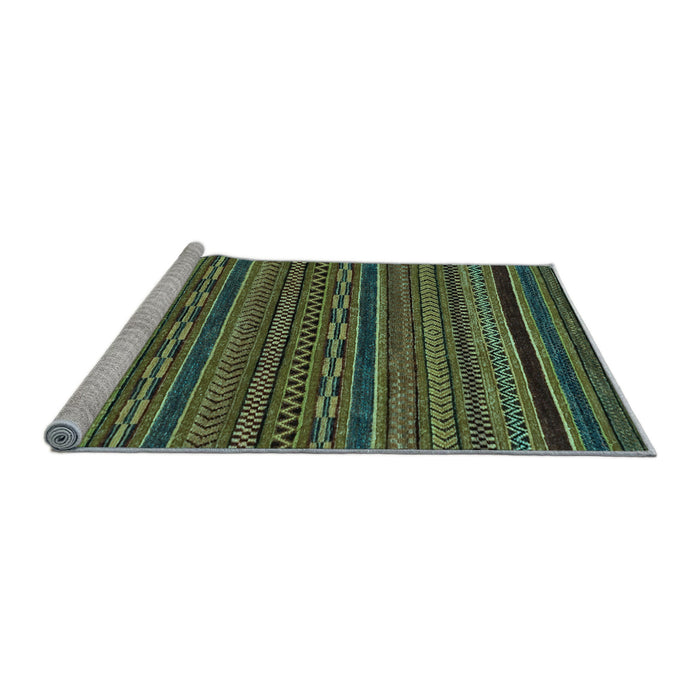 Sideview of Machine Washable Oriental Light Blue Modern Rug, wshabs2317lblu