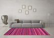 Machine Washable Oriental Pink Modern Rug in a Living Room, wshabs2317pnk