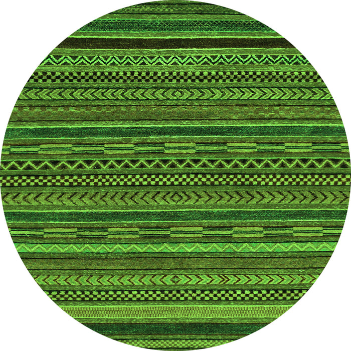 Round Oriental Green Modern Rug, abs2317grn