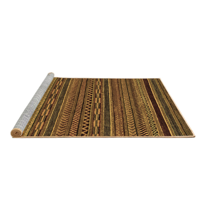 Sideview of Machine Washable Oriental Brown Modern Rug, wshabs2317brn