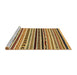 Sideview of Machine Washable Abstract Orange Rug, wshabs2318