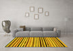 Machine Washable Oriental Yellow Modern Rug in a Living Room, wshabs2318yw