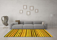 Machine Washable Oriental Yellow Modern Rug, wshabs2318yw