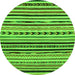 Round Oriental Green Modern Rug, abs2318grn