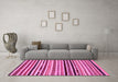 Machine Washable Oriental Pink Modern Rug in a Living Room, wshabs2318pnk