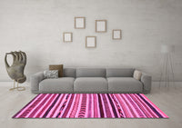 Machine Washable Oriental Pink Modern Rug, wshabs2318pnk